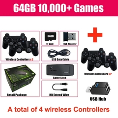 Video Game Stick Lite 4K Console 64G Embutido 10000 Jogos Retro Handheld TV Game - WORLD EXPRESS BRASIL