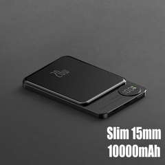 10000mAh Macsafe Powerbank Magnetic Power Bank Carregador sem fio Mini Slim - WORLD EXPRESS BRASIL