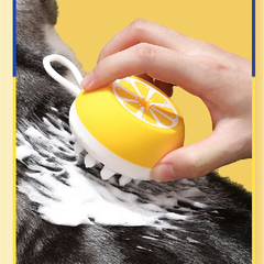Pet Dog Cat Bath Brush 2-in-1 Pet SPA Massagem Pente Soft Silicone Pet Shower Ha - WORLD EXPRESS BRASIL
