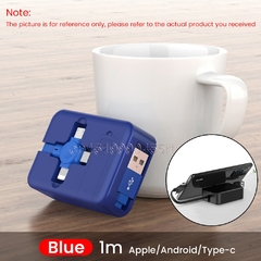 4 em 1 retrátil 8 pinos/USB tipo C/cabo micro USB para iPhone14 13 Pro 1m - comprar online