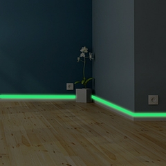 Faixa luminosa Rodapé Adesivo de parede Sala de estar Quarto Ecologicamente cor