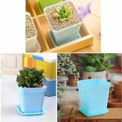10 PC multi quadrado colorido berçário vaso de flores de plástico berçário na internet