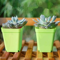 10 PC multi quadrado colorido berçário vaso de flores de plástico berçário