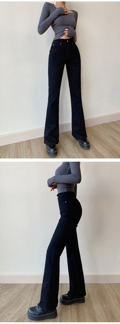 Okuohao Jeans Skinny Bell Bottom Jeans Cintura Alta Stretch Straight Slim Fit na internet