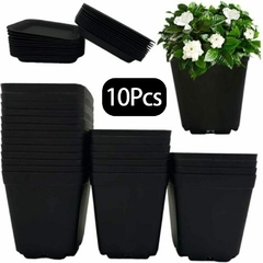10 PC multi quadrado colorido berçário vaso de flores de plástico berçário - comprar online