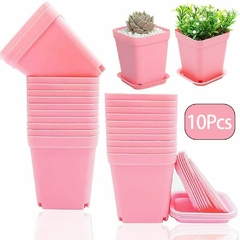 10 PC multi quadrado colorido berçário vaso de flores de plástico berçário - loja online