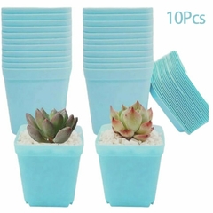 10 PC multi quadrado colorido berçário vaso de flores de plástico berçário na internet