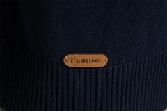 Imagem do Suéter de patchwork masculino AIOPESON de algodão casual com zíper e gola alt