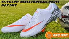 Imagem do Chuteiras de futebol masculinas TF/FG botas de futebol de tornozelo
