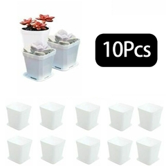 10 PC multi quadrado colorido berçário vaso de flores de plástico berçário