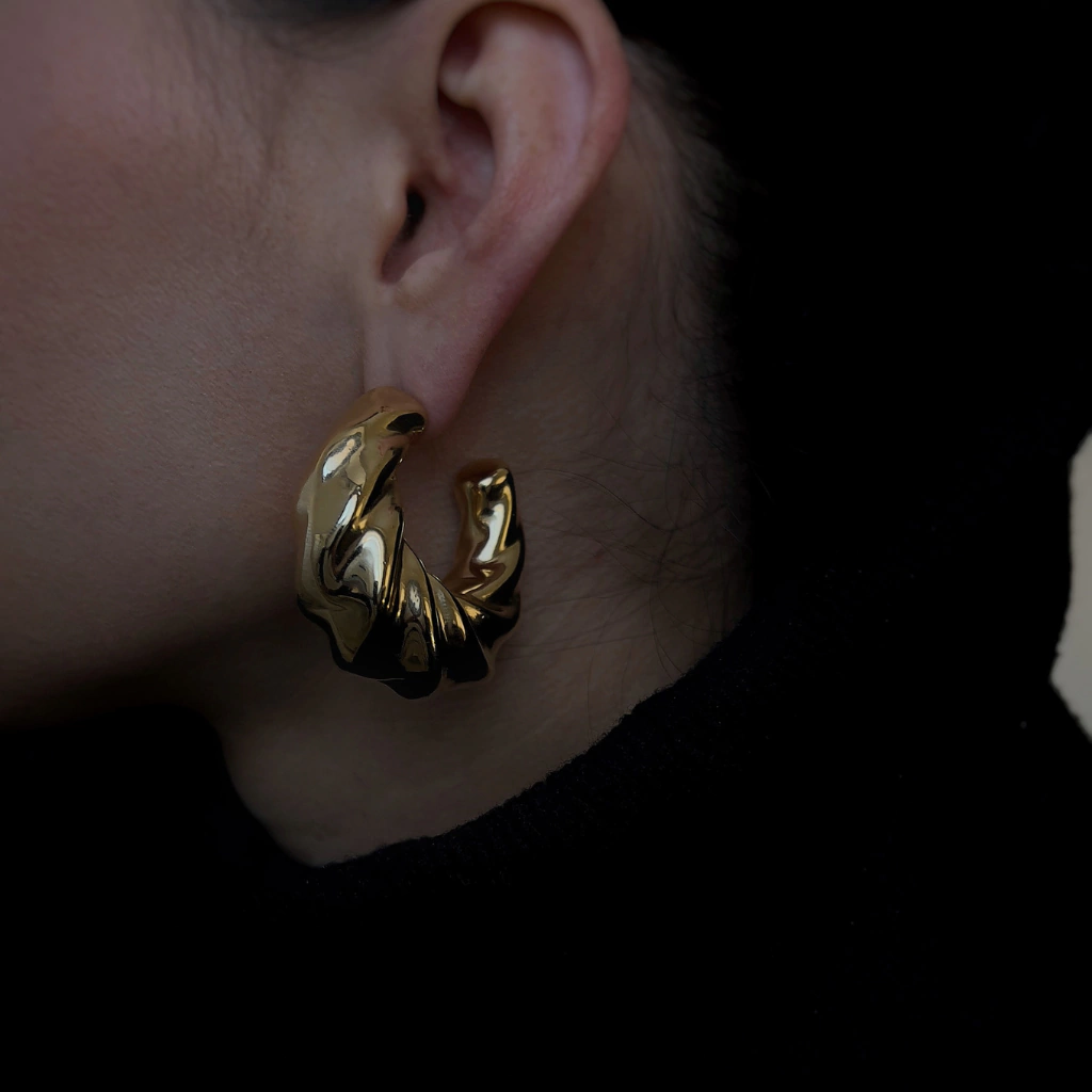 ARGOLA FRAN BANHO EM OURO18K