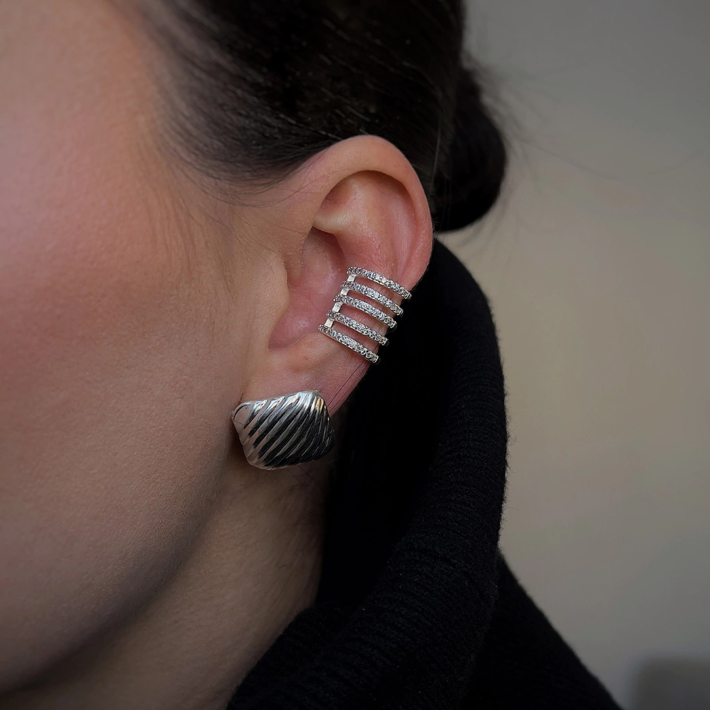 PIERCING DE ENCAIXE GLADIADOR BANHO EM PRATA