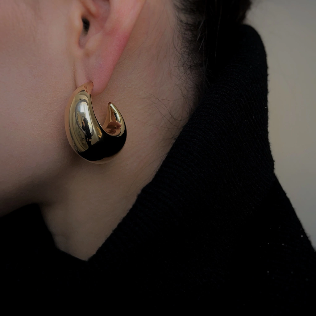 ARGOLA MOOM BANHO EM OURO18K