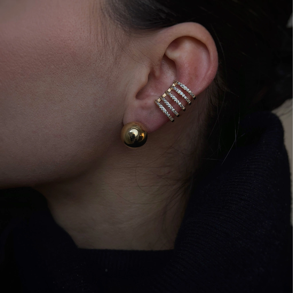 PIERCING DE ENCAIXE GLADIADOR BANHO EM OURO18K