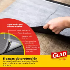 Tapete Entrenador para Perro Glad 5 Capas a Prueba de Fuga, Elimina Olor, Convierte Orina a Gel 14pz - comprar en línea