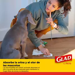 Tapete Entrenador para Perro Glad 5 Capas a Prueba de Fuga, Elimina Olor, Convierte Orina a Gel 30pz - comprar en línea