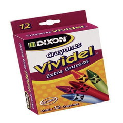 CRAYONES VIVIDEL EXTRAGRUESO 2018 CAJA CON 12