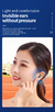 Fone de ouvido Bluetooth sem fio com carregamento Bin, Headset, Power Display, T - Smart Products