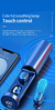 Fone de ouvido Bluetooth sem fio com carregamento Bin, Headset, Power Display, T