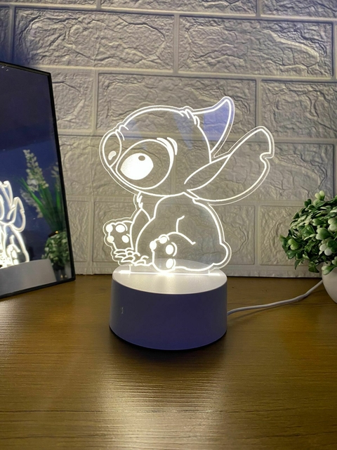 Luminária Stitch LED de Mesa Decorativa Infantil Temática Stitch Presente Ilumine seu Espaço