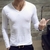 2021 Camiseta Slim Manga Longa Camiseta Masculina Decote em V Respirável Tamanh - comprar online