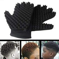 Esponja de cabelo afro cacheado 1 peça, luvas para cabelos ondulados, tranças, na internet