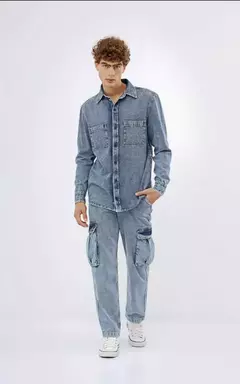 CAMISA KAZUMA - DOWNPOUR AZUL - comprar online