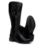 Bota Montaria Cano Alto Preta com Tachas na internet