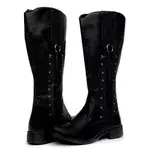 Bota Montaria Cano Alto Preta com Tachas - comprar online