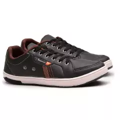 Sapatênis Masculino Sintético Preto