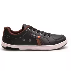 Sapatênis Masculino Sintético Preto - comprar online