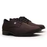 Sapato Social Oxford Masculino Em Tecido Café