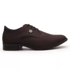 Sapato Social Oxford Masculino Em Tecido Café - comprar online