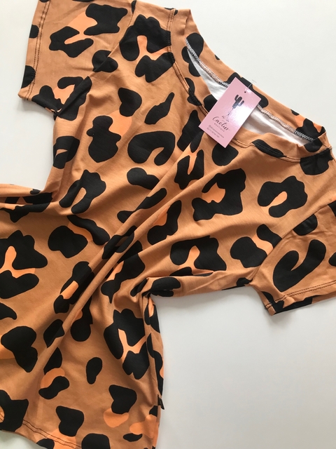 T-shirt Animal Print Neutro