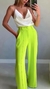 Pantalona Crepe Flow botão forrado