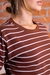 T-shirt tradicional Listras Shiny Algodão com Elastano - loja online
