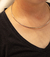 Gargantilha Aro Chocker Lisa Banhada em Ouro Branco - loja online