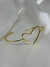BRACELETE CORACAO VAZADO BANHADO EM OURO - comprar online