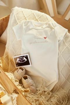 Body anúncio de gravidez para o papai cor neutra- Kiko Baby - comprar online