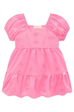 Vestido Rosa em Laise Tiffany Kukiê