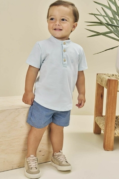 Conjunto Bata Piquet com Elastano e Bermuda em Sarja Stretch com Elastano- Lucboo - comprar online