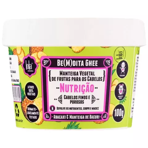 Be(m)dita Ghee Nutrição Manteiga Vegetal de Frutas para os Cabelos Abacaxi e Manteiga de Bacuri - comprar online