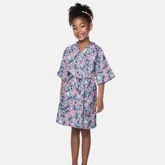 ROUPÃO AVELUDADO INFANTIL QUIMONO ESTAMPADO - STITCH na internet