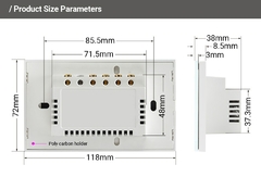 Interruptor de luz de parede WiFi Smart Touch na internet