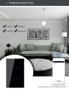 Interruptor de luz de parede WiFi Smart Touch - loja online