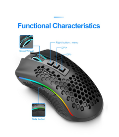 Redragon storm pro m808-ks rgb 2.4g sem fio ultraleve - ProductsON