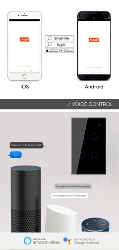 Interruptor de luz de parede WiFi Smart Touch - ProductsON