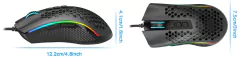 Redragon storm m808 usb com fio rgb gaming ultralight honeycomb mouse 12400 dpi na internet