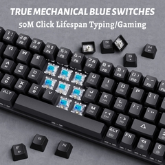 Teclado mecânico sem fio Dierya DK63 Bluetooth com luz de fundo LED preto Inter - comprar online
