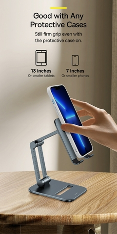 Imagem do Baseus Suporte para telefone de mesa Suporte para celular dobrável Suporte para